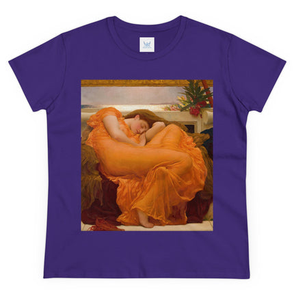 Flaming June by Frederic Leighton Women's Midweight Cotton Tee