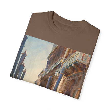 Gondola Moorings on the Grand Canal by John Singer Sargent  Unisex Garment-Dyed T-shirt