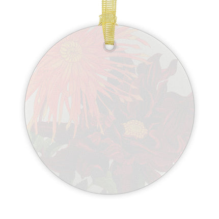 Dahlia Flower by Tanigami Kônan Glass Ornament