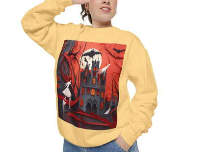 Halloween Night Scene Unisex Garment-Dyed Sweatshirt
