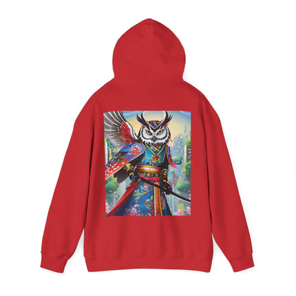 Cyberpunk Samurai Owl – Heavy Blend™ Hooded Sweatshirt