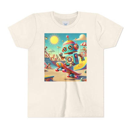 Skate Park Robot Youth Short Sleeve Tee