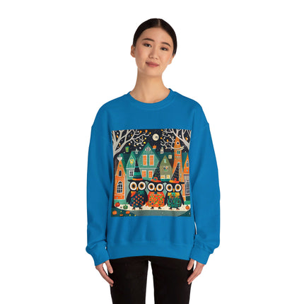 Night of the Trick-or-Treating Owlets Unisex Heavy Blend™ Crewneck Sweatshirt