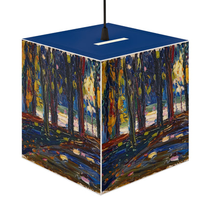 In the park of St. Cloud – Fall II by Wassily Kandinsky Light Cube Lamp