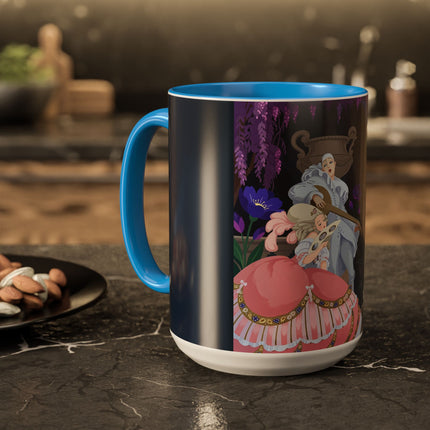 The Moonlit Garden Serenade Colorful Mugs – Art Deco Musical Elegance