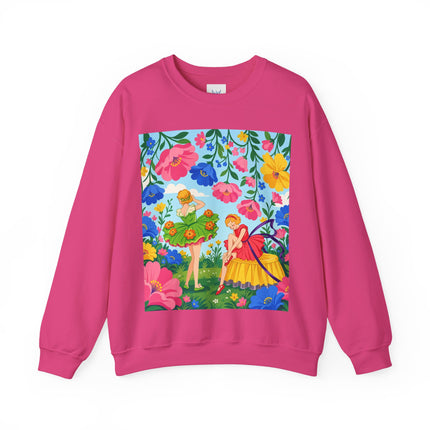 🌸🧚 The Fairies In The Flower Garden Crewneck Sweatshirt – Art Deco Floral Whimsy