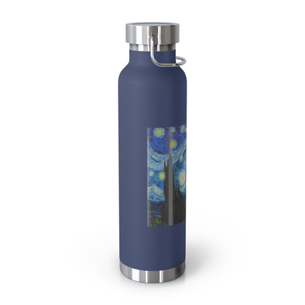 The Starry Night by Vincent Van Gogh Copper Vacuum Insulated Bottle, 22oz