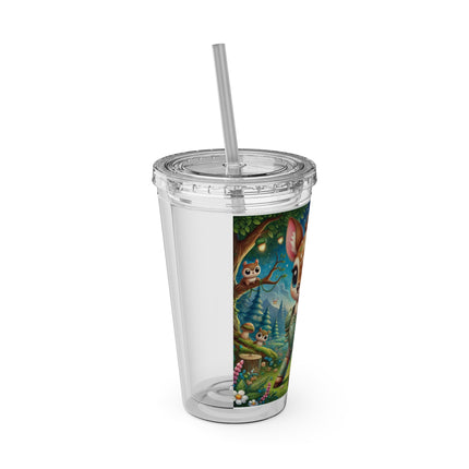 Fawn Defender Sunsplash Tumbler with Straw, 16oz