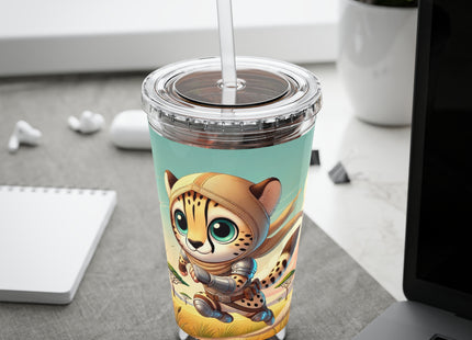 Swift Cheetah Sunsplash Tumbler with Straw, 16oz