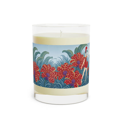 🎭🌺 The Scarlet Flower Garden Dancers Scented Candle – Art Deco Floral Whimsy