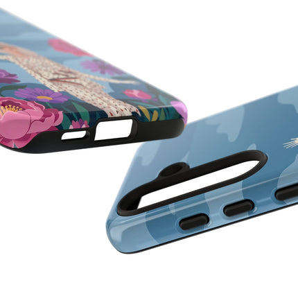 🌺👒 The Grand Flower Promenade Phone Case – Art Deco Fashion Illustration