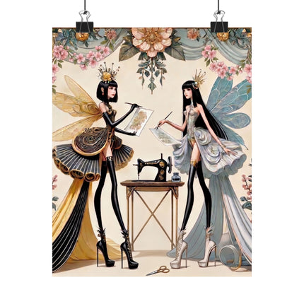 🧚✨ The Quiet Work of Fairies Matte Vertical Poster – Enchanted Atelier & Gentle Magic