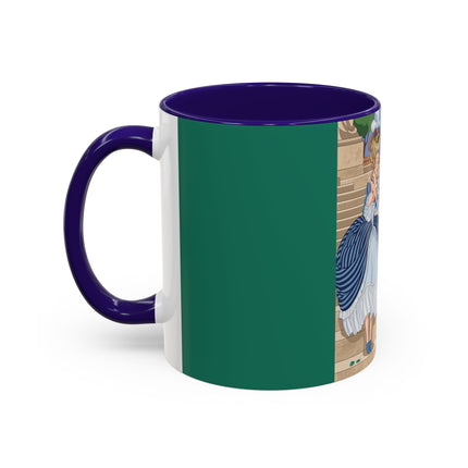 The Peacock's Admiration Colorful Mug (11oz, 15oz) – Rococo Elegance, Peacock Beauty & Garden Charm