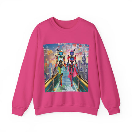 Cyber Punk Robot Models Unisex Heavy Blend™ Crewneck Sweatshirt