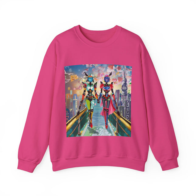 Cyber Punk Robot Models Unisex Heavy Blend™ Crewneck Sweatshirt