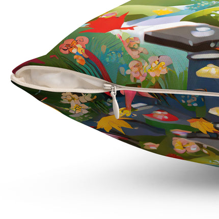 Acorn Aviator Spun Polyester Square Pillow