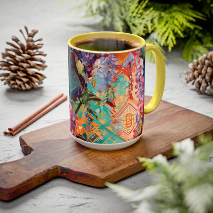 Golden Wisteria Symphony Colorful Mugs (11oz, 15oz)