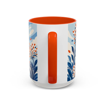 🌼🧡 The Polka Dot Wind Dancer Colorful Mug – Art Deco Fashion Whimsy