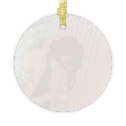 Heavenly Angel Duet Glass Ornament