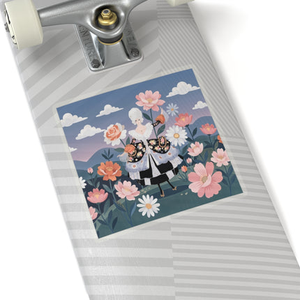 🌸🎀 The Grand Floral Promenade Kiss-Cut Stickers – Art Deco Fashion Fantasy
