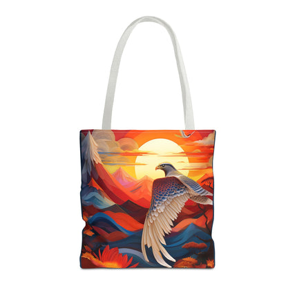 Falcon's Sunset Masterpiece Tote Bag (AOP)