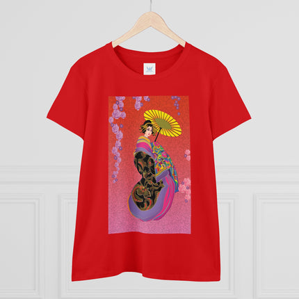 Enchanting Geisha Women's Midweight Cotton Tee