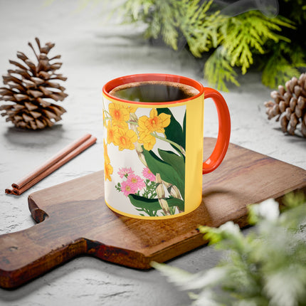 Golden Bow Orchid by Tanigami Kônan Colorful Mugs (11oz, 15oz)