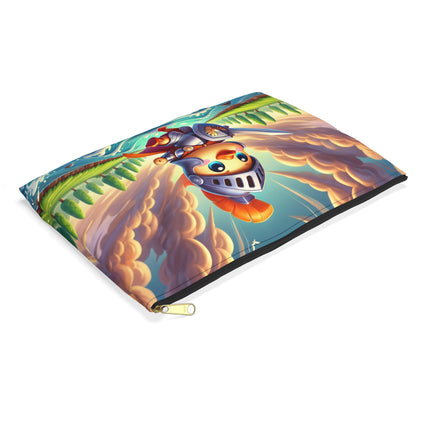 The Valiant Duck Flat Pouch – Courageous Charge & Playful Heroism