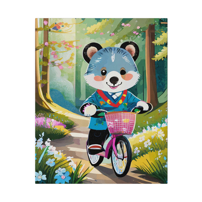 Furry Cyclist Matte Canvas, Stretched, 0.75"