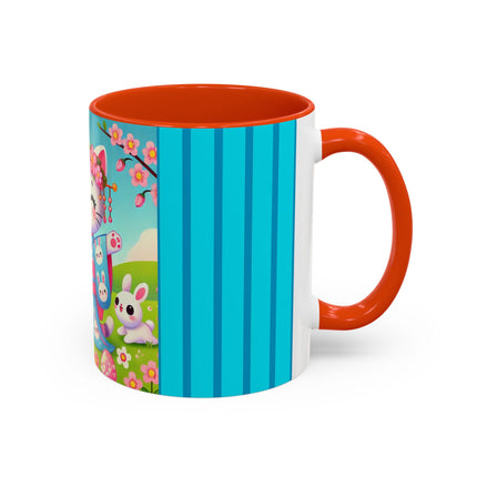 Springtime Kitten’s Easter Joy Colorful Mugs (11oz, 15oz)