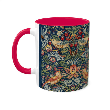 Strawberry Thief by William Morris Colorful Mugs, 11oz