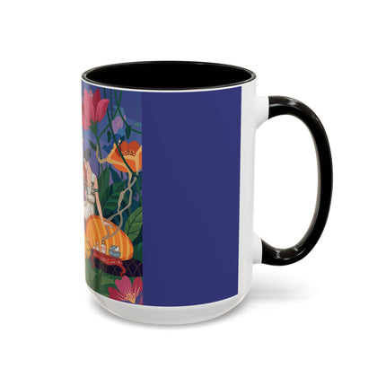 The Garden Of Quiet Reverie Colorful Mugs – Art Deco Botanical Serenity