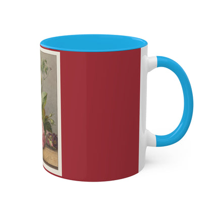 Floral Still Life by Georgius Jacobus Johannes van Os Colorful Mugs, 11oz