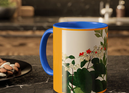 Clerodendrum & Rudbeckia Flower by Tanigami Kônan Colorful Mugs (11oz, 15oz)