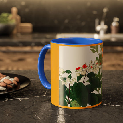 Clerodendrum & Rudbeckia Flower by Tanigami Kônan Colorful Mugs (11oz, 15oz)