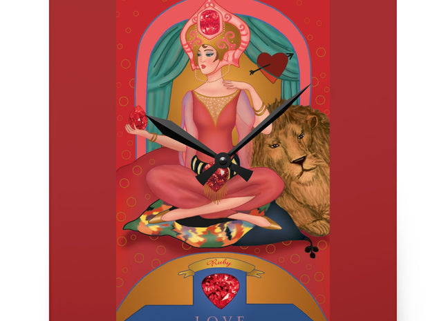 July & Ruby Zodiac Acrylic Wall Clock