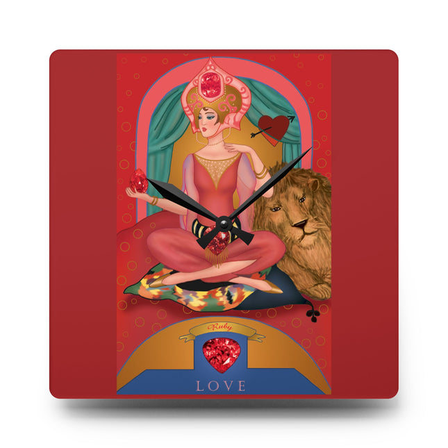 July & Ruby Zodiac Acrylic Wall Clock