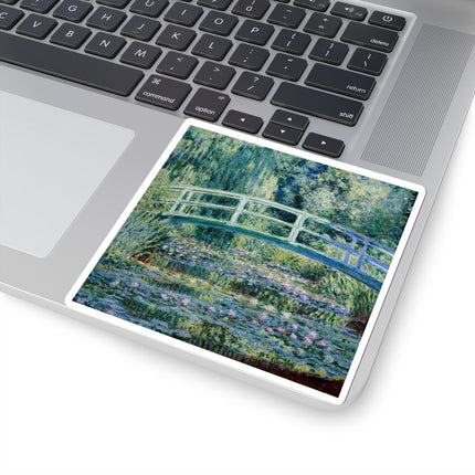 Water Lilies and Japanese Bridge by Claude Monet Kiss-Cut Stickers (4 Sizes)