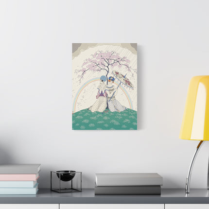 🌈☂️ Beneath The Rainbow Tree Placemat – Art Deco Spring Fantasy
