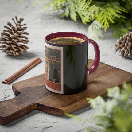 Pompeii Walls Pl.04 by Victor Steeger Colorful Mugs, 11oz