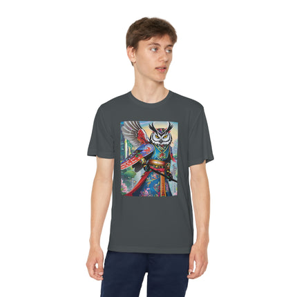 Cyberpunk Samurai Owl Youth Competitor Tee
