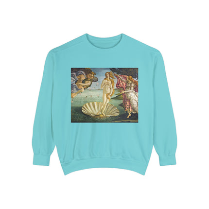 Birth of Venus by Sandro Botticelli Unisex Garment-Dyed Sweatshirt