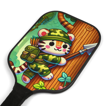 Stealthy Stripes Pickleball Kit – Jungle Camo & Playful Adventure