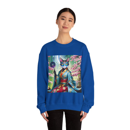 Cyberpunk Geisha Unisex Heavy Blend™ Crewneck Sweatshirt