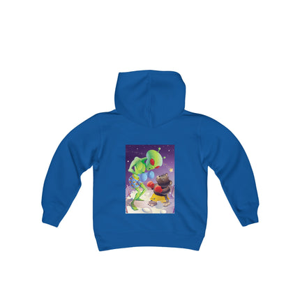 Cosmic Clash Youth Hooded Sweatshirt – An Epic Battle Beyond the Stars