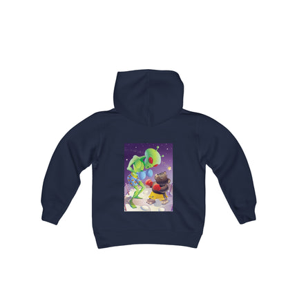 Cosmic Clash Youth Hooded Sweatshirt – An Epic Battle Beyond the Stars