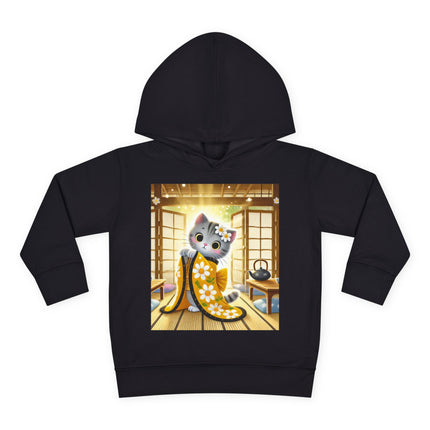 Playful Kitten in the Tea Room Toddler Pullover Fleece Hoodie