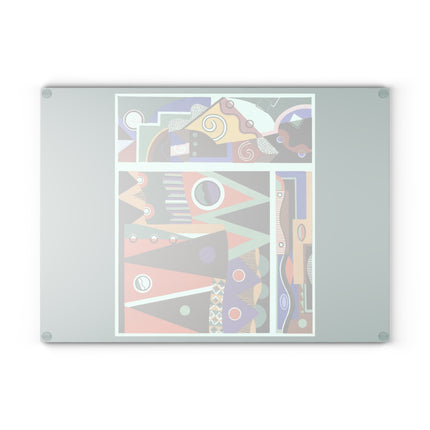 Collection decors et couleurs Pl.03 by Georges Valmiers Glass Cutting Board