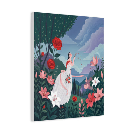 🌹💌 The Garden Of Blown Kisses Matte Canvas – Art Deco Floral Romance