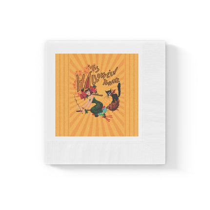 The Bewitching Ride White Coined Napkins